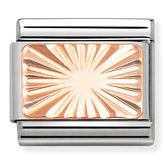 Nomination Composable Classic Link 430101/56 Sunray Etched Detail in 9K Rose Gold